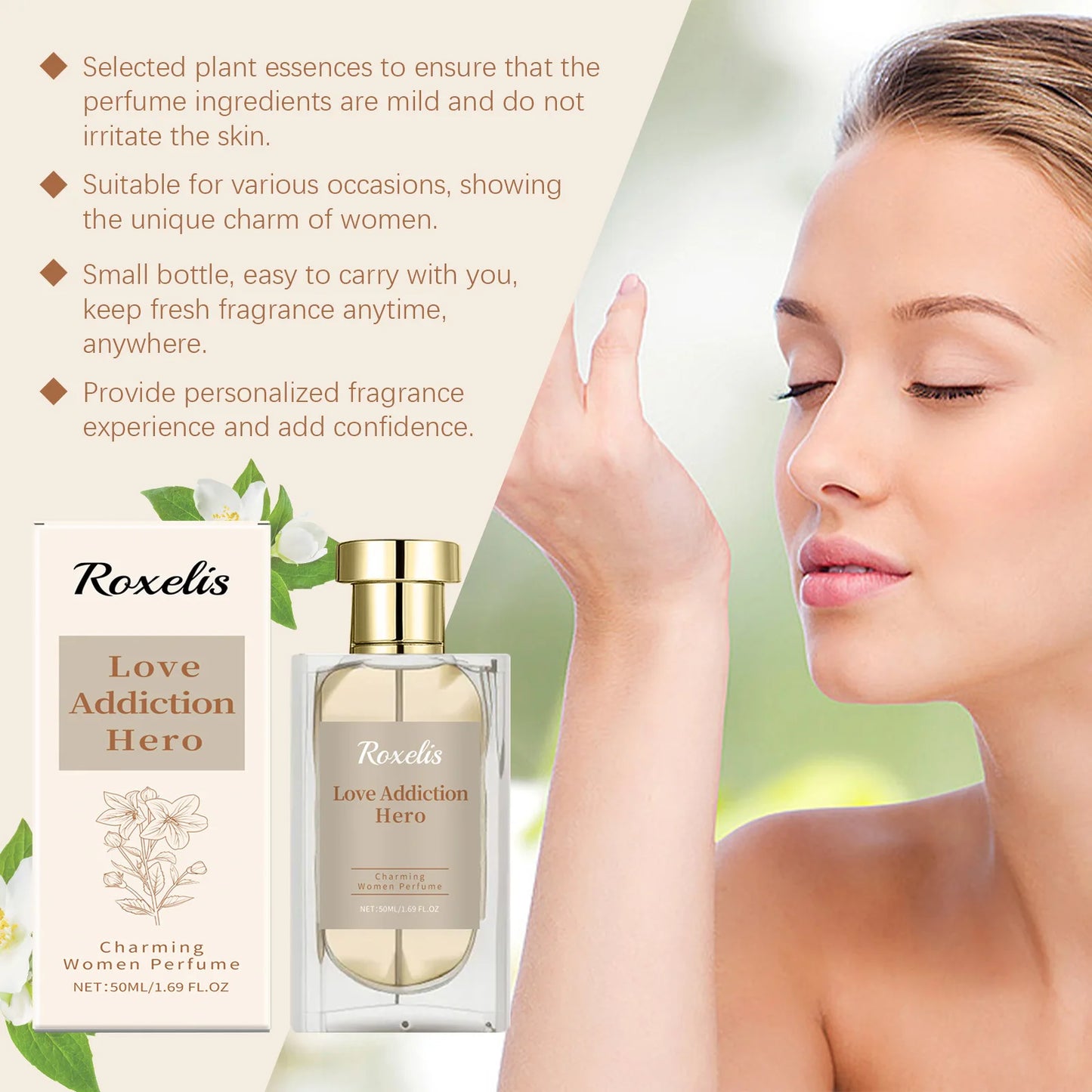 Roxelis 50ml Charming Women Perfume Long Lasting