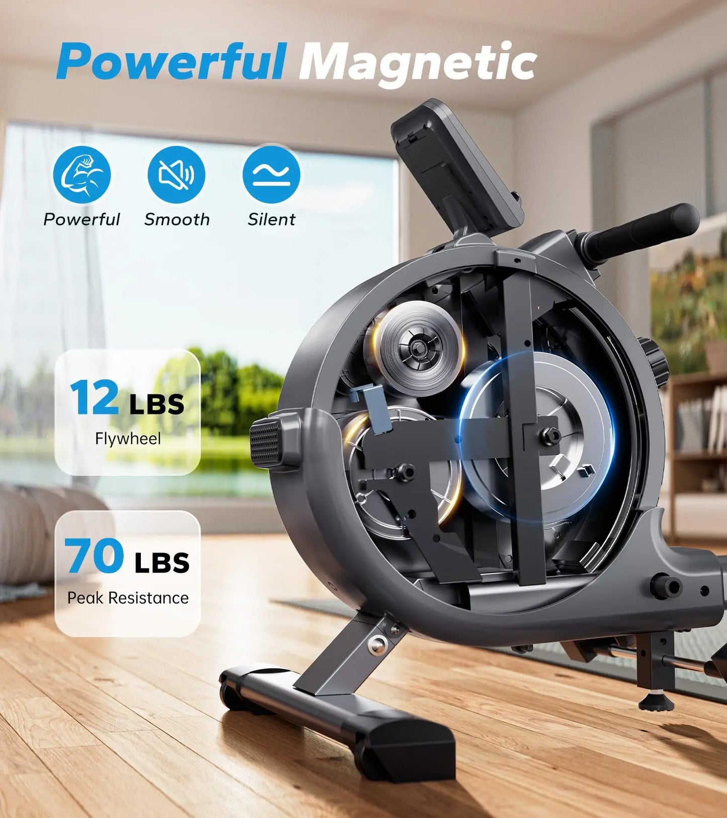 MERACH Rowing Machine Magnetic Rower Machine