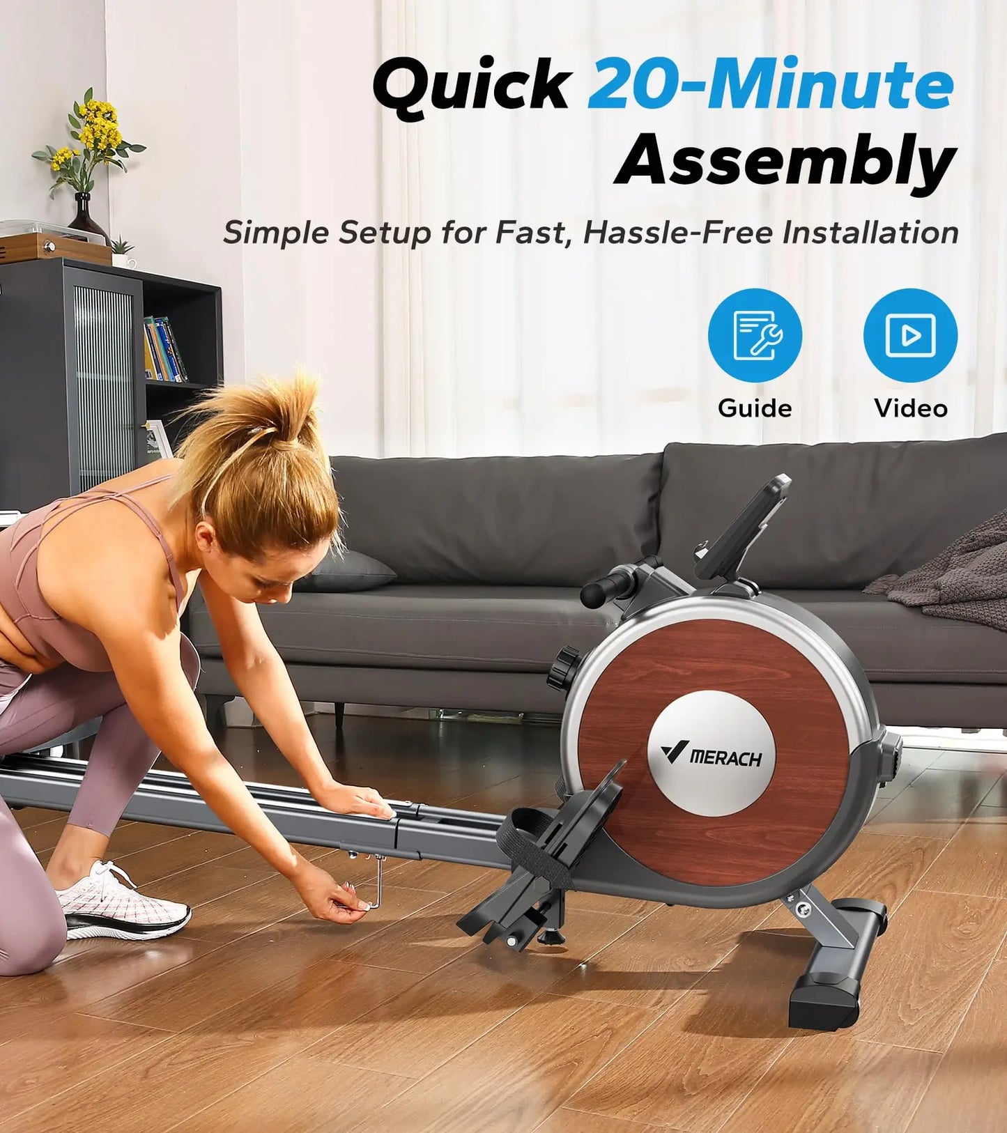MERACH Rowing Machine Magnetic Rower Machine