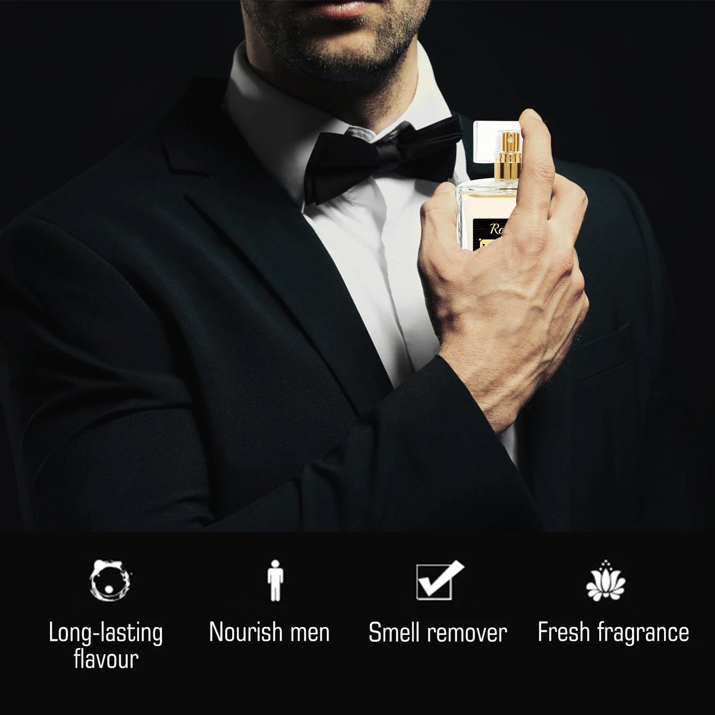 ROXELIS Pheromone Enhanced Cologne Men Perfume Spray Flirting Long Lasting Scent Romance Date Attract Intimate Partner 1 OZ 30ml