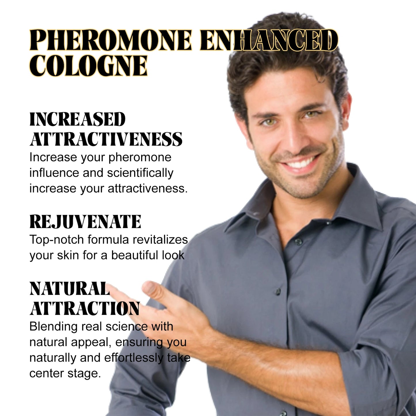 ROXELIS Pheromone Enhanced Cologne Men Perfume Spray Flirting Long Lasting Scent Romance Date Attract Intimate Partner 1 OZ 30ml