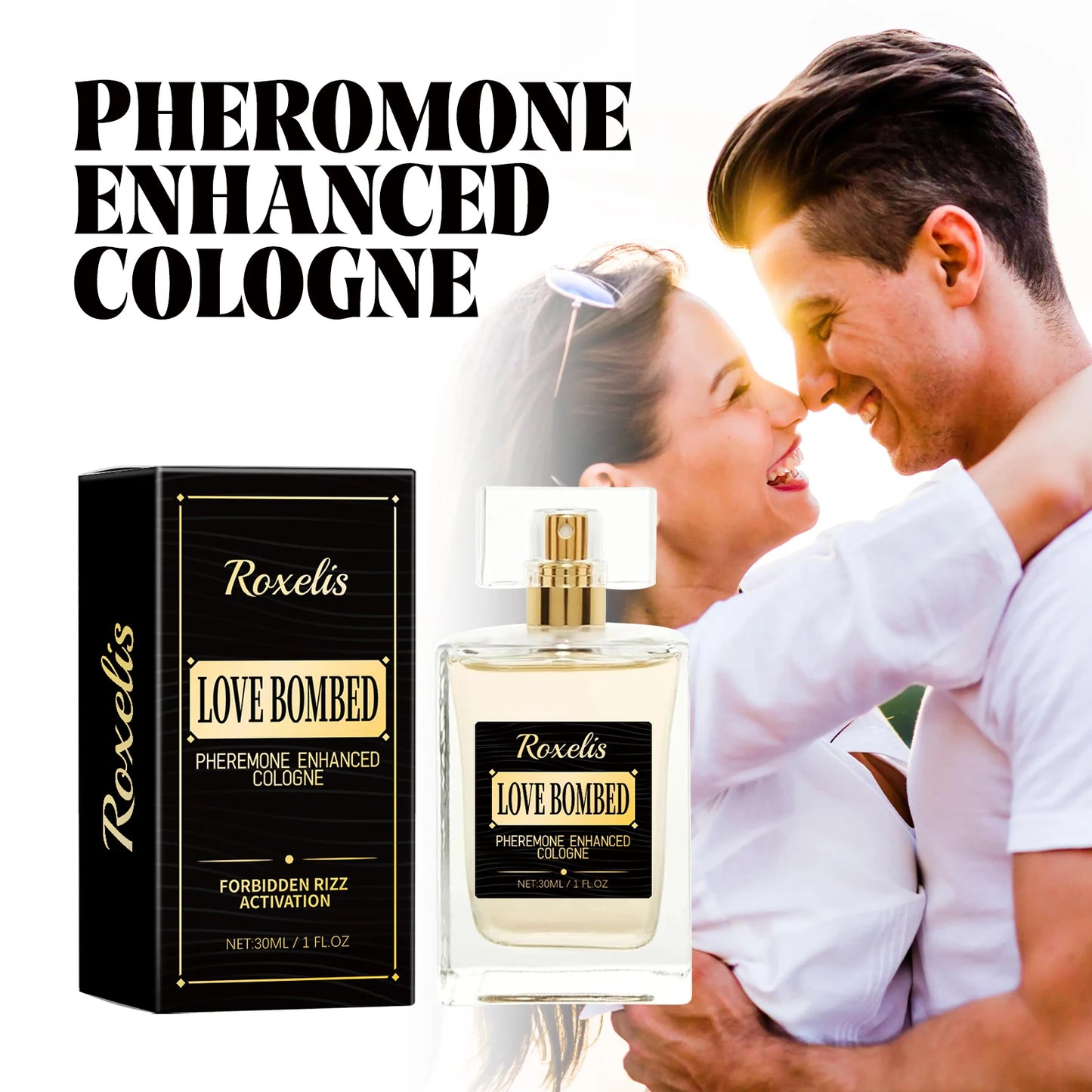 ROXELIS Pheromone Enhanced Cologne Men Perfume Spray Flirting Long Lasting Scent Romance Date Attract Intimate Partner 1 OZ 30ml