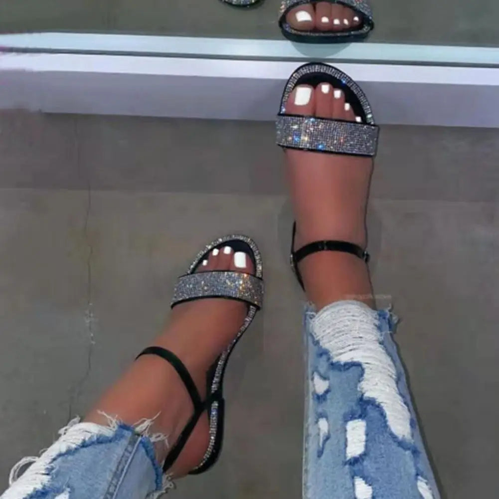 Women Slippers Summer Fashion Ladies Rhinestone
