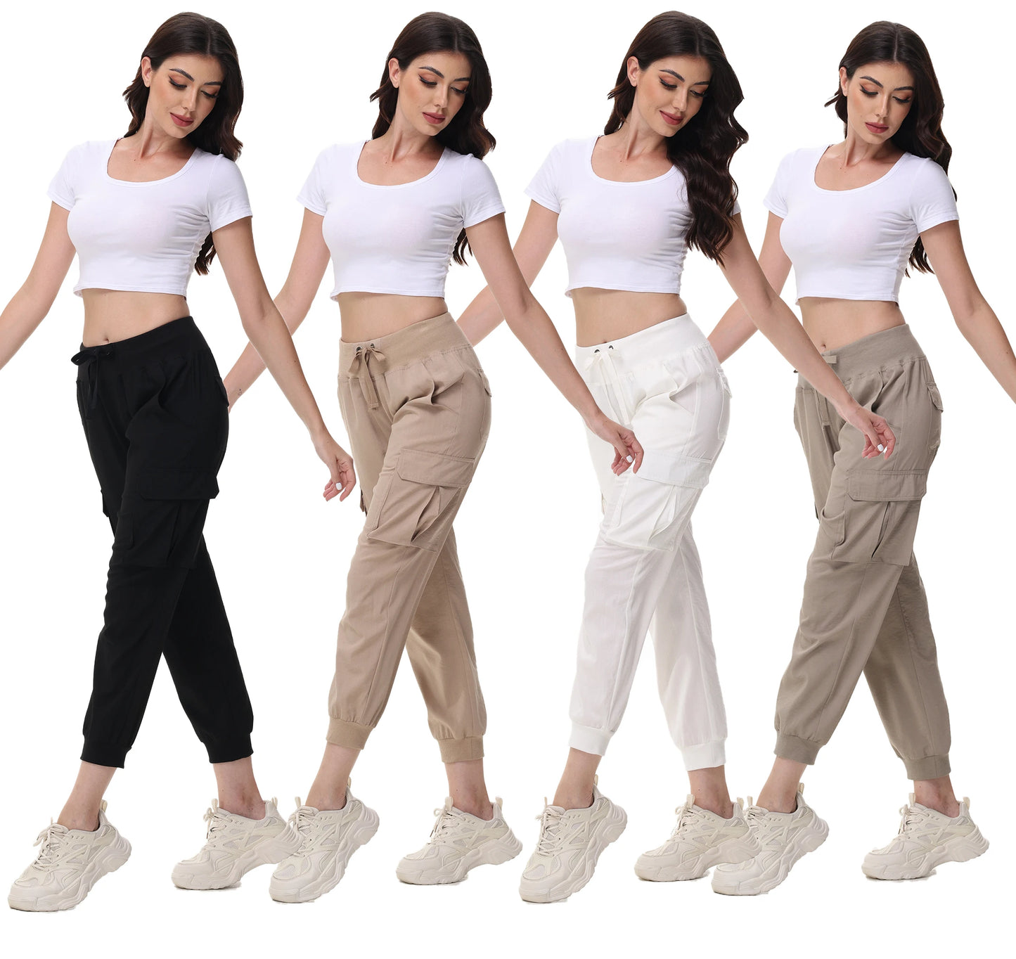 Summer Women's Cropped Jogger Pants,