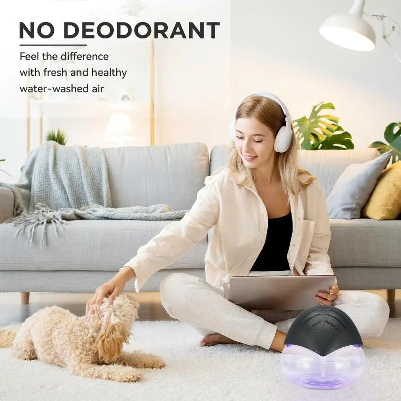 Air Purifier With 4 Essential Oil, Water Filter Air Washer For Home and Office, Essential Oil Aroma Diffuser With LED Lights