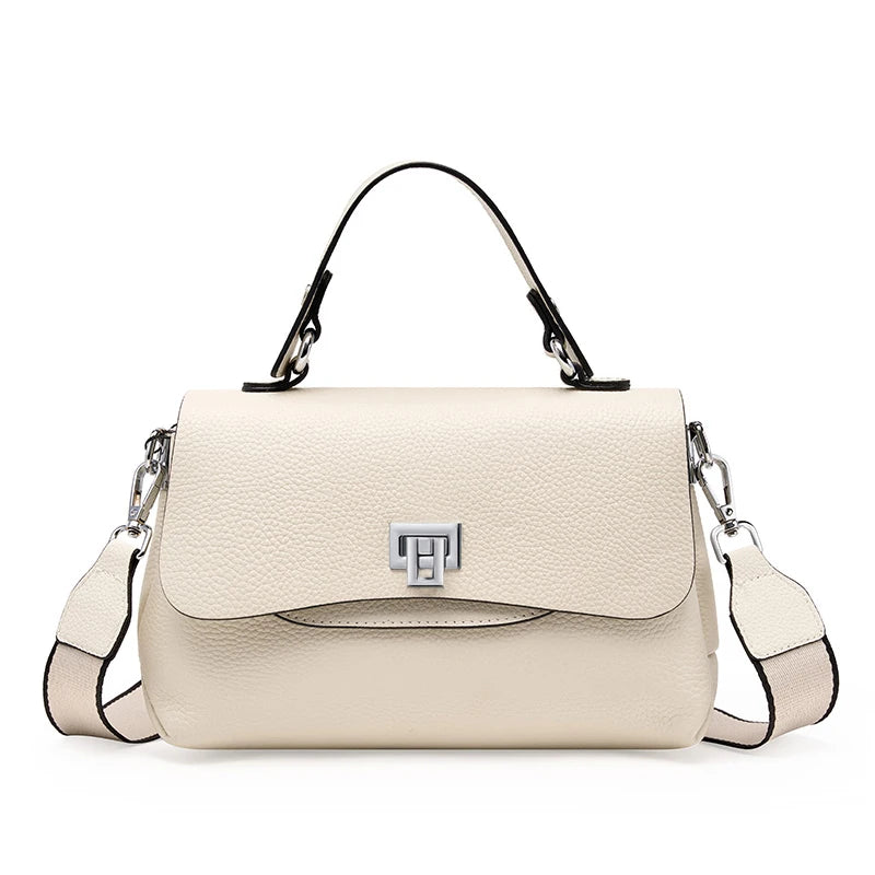 Zency Genuine Leather Top-handle Bag For Women