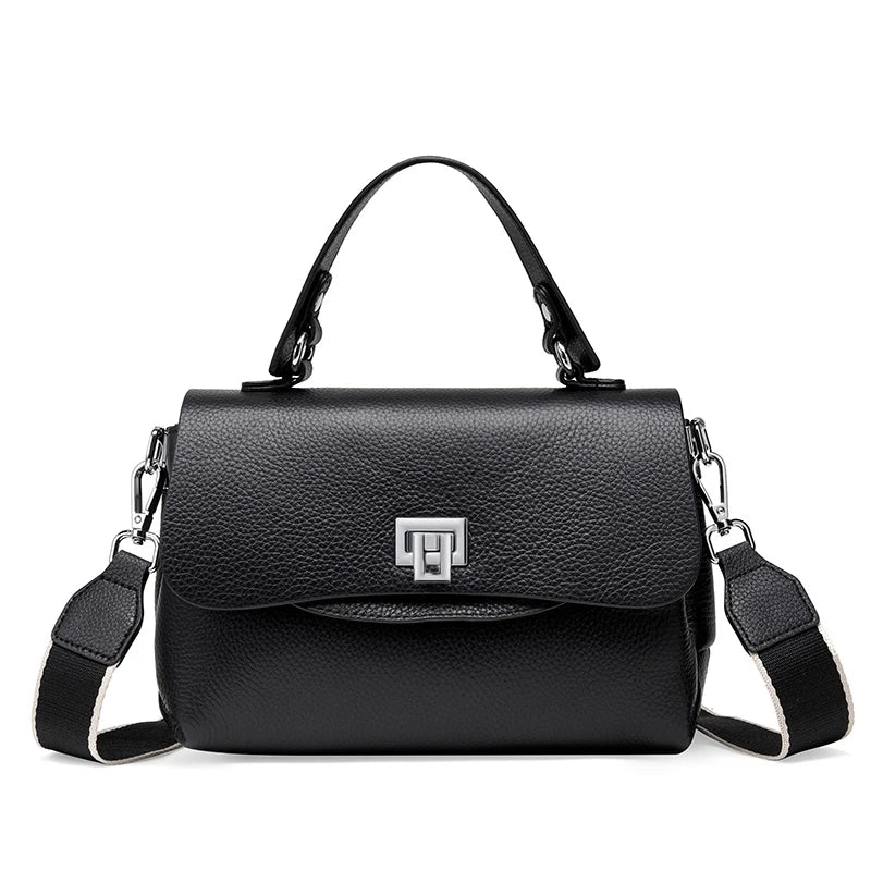 Zency Genuine Leather Top-handle Bag For Women