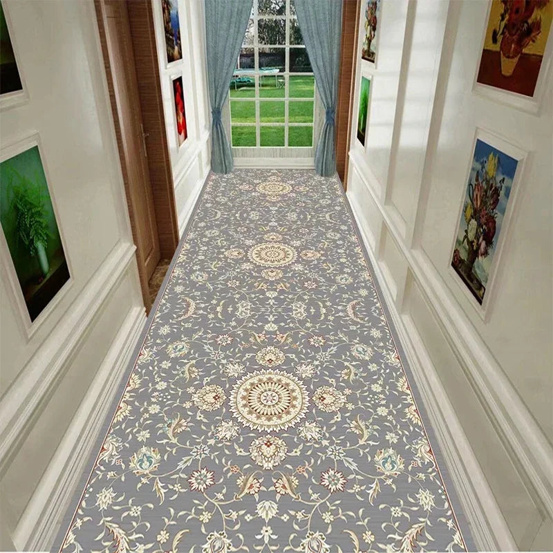 European Luxury Hall Corridor Carpet Non-slip Washable