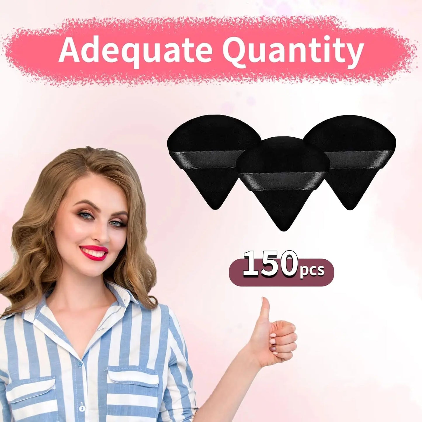 150 Pcs Powder Puff Face Soft Triangle Makeup