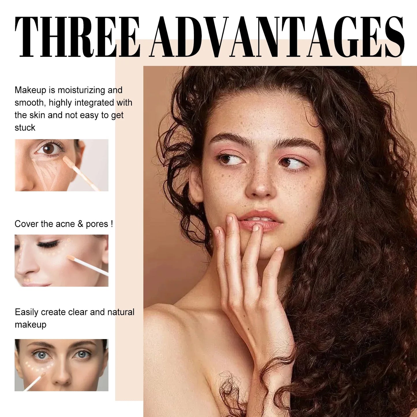3pcs/set Double Head Concealer Cover Acne Spot