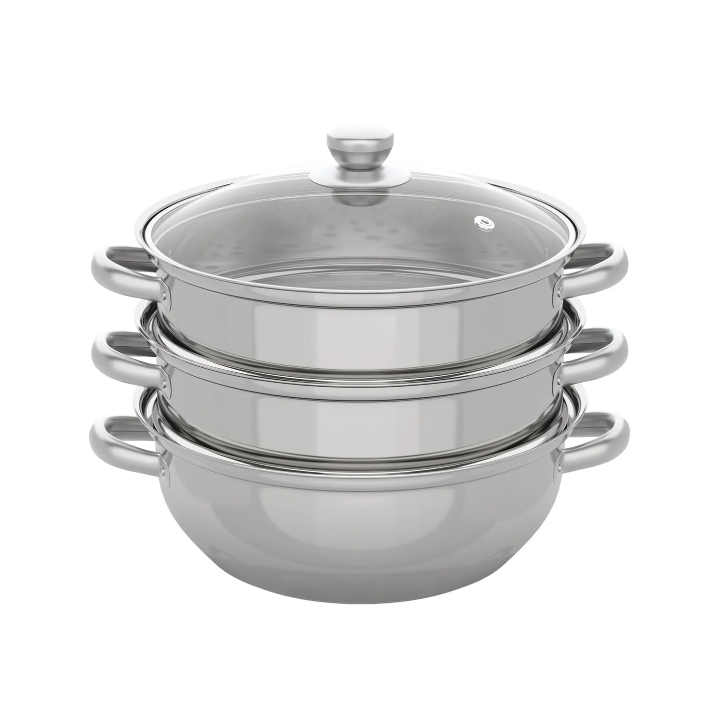 3-Tier Stainless Steel Steamer 11 Inch Diameter