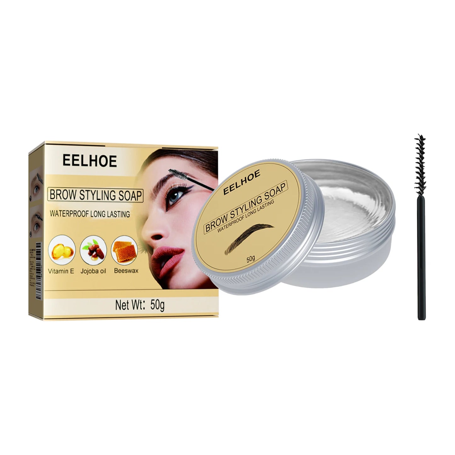 EELHOE Transparent Pomade Eyebrow Styling Soap Gel Wax