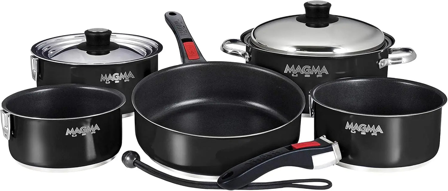 10Piece Gourmet Nesting Stainless Steel Cookware Set
