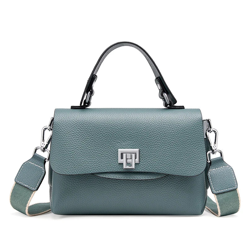 Zency Genuine Leather Top-handle Bag For Women