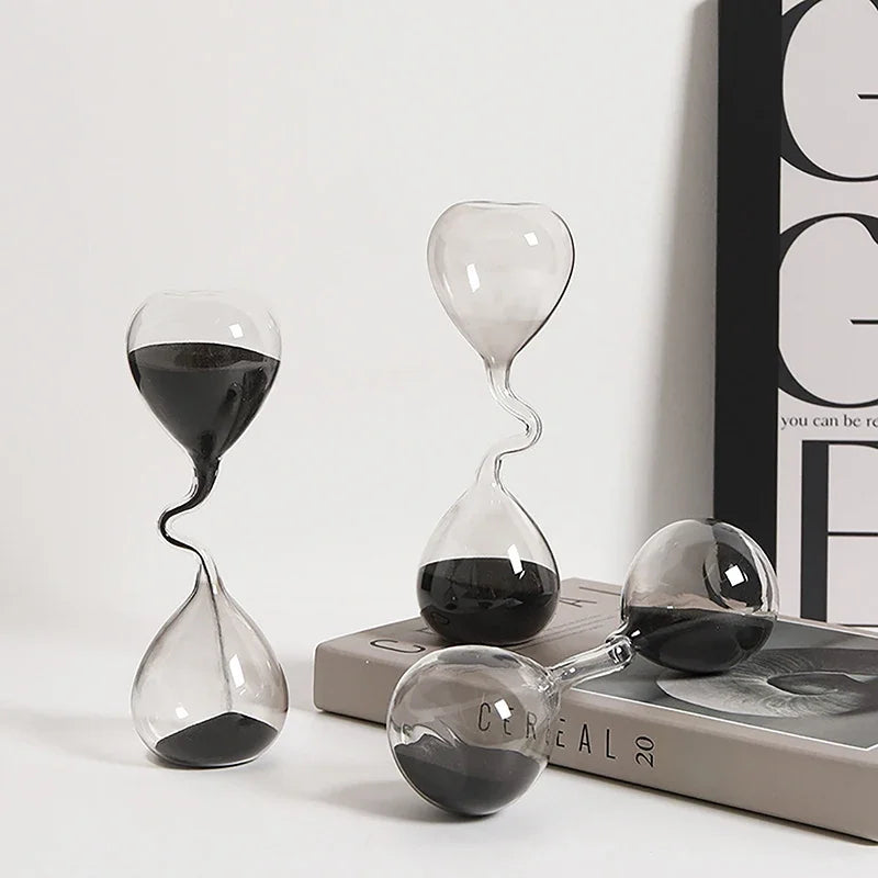 Curve Design Black Hourglass Modern Style Home Decor