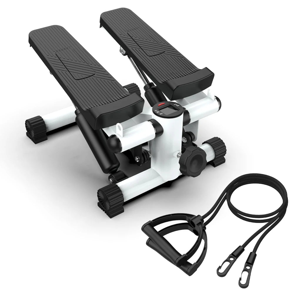Mini stepper with resistance band,