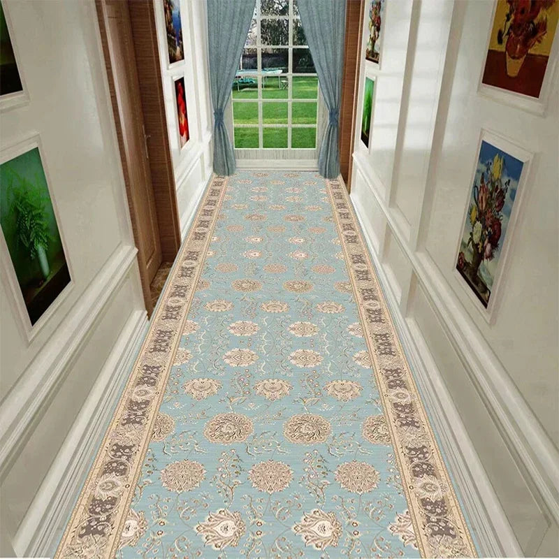 European Luxury Hall Corridor Carpet Non-slip Washable