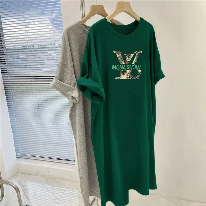 Summer Fashion Letter Printed Short Sleeve