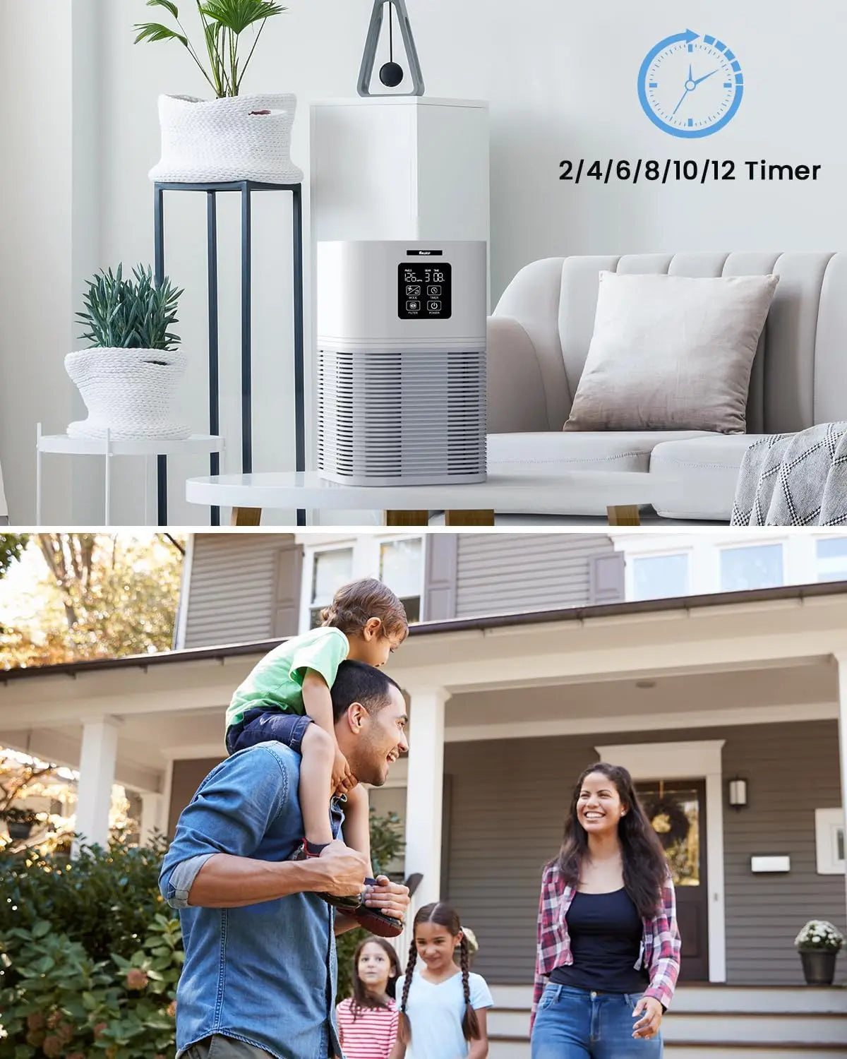 2 in 1 Air Purifier for Home Allergies