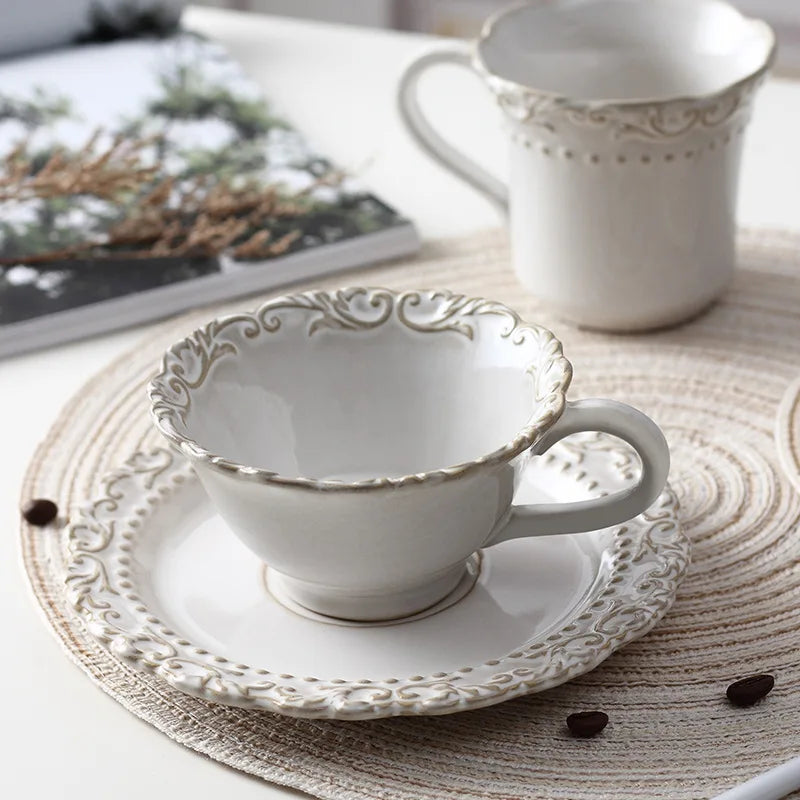 Vintage Embossed Palace Style Ceramic Tableware