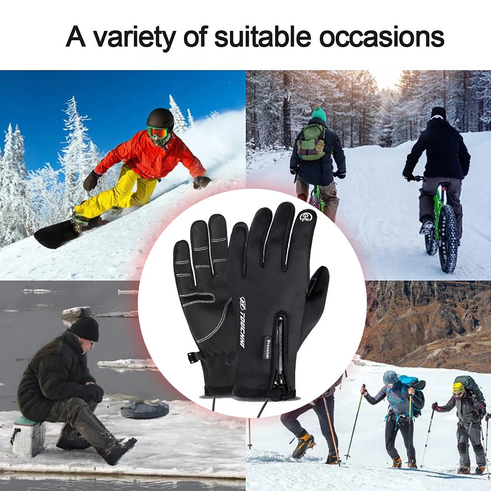 Winter Warm Cycling Waterproof Men's Gloves