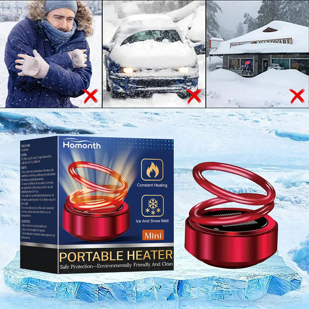 1-5PCS Double Ring Rotating Auto Fragrance Diffuser Windshield Defroster Car Heater Portable Air Perfume Cleaners for Car Decor