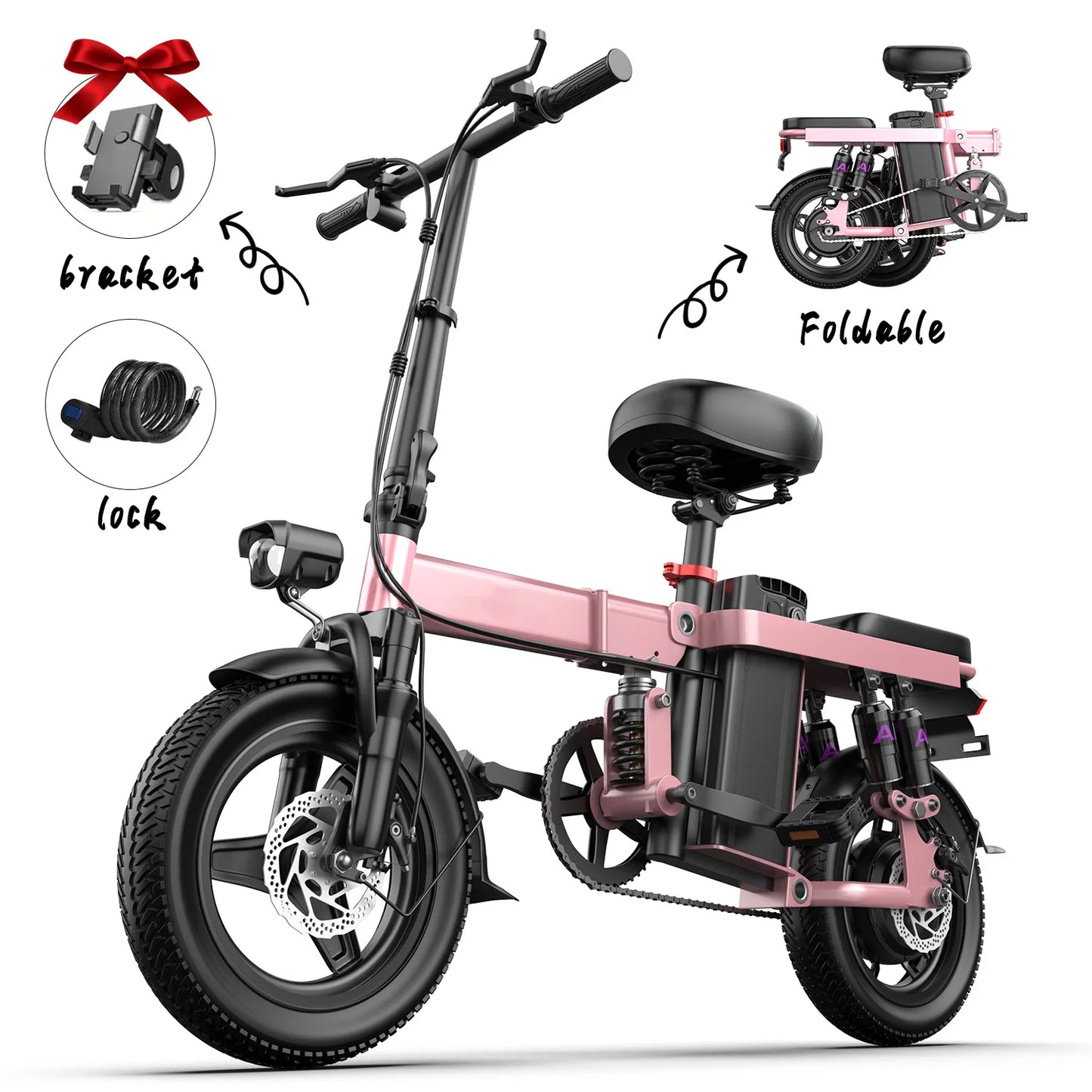 740W electric bicycle, suitable for adults,