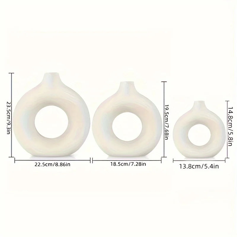 White Ceramic Vases for Modern Home Decor