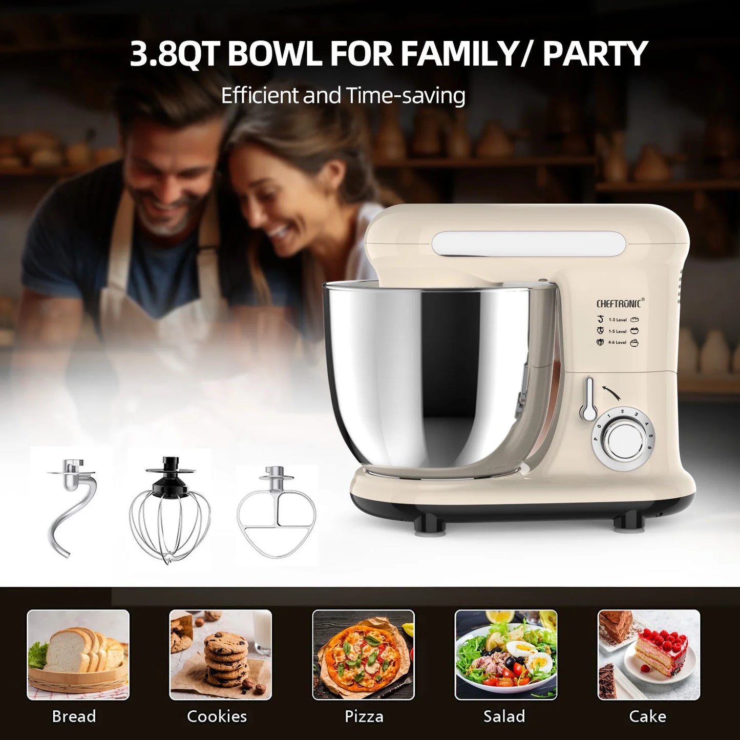 1pc Stand Mixer, Kitchen Electric Dough Mixer