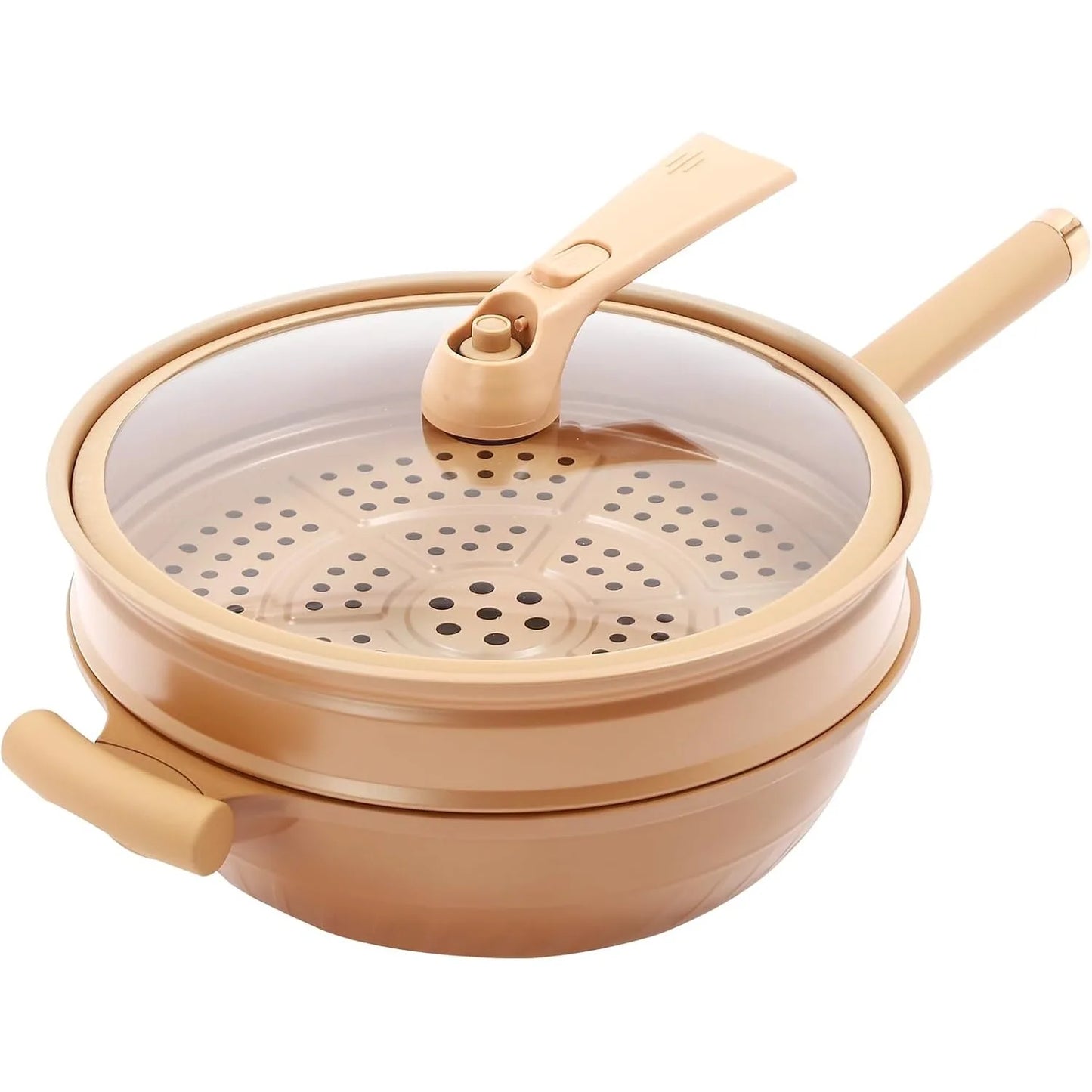 Micro Pressure Cooker with Steamer Basket,