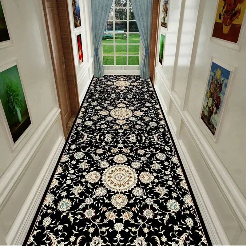 European Luxury Hall Corridor Carpet Non-slip Washable