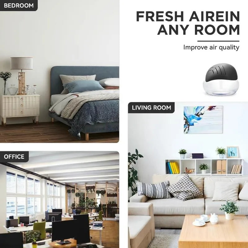 Air Purifier With 4 Essential Oil, Water Filter Air Washer For Home and Office, Essential Oil Aroma Diffuser With LED Lights