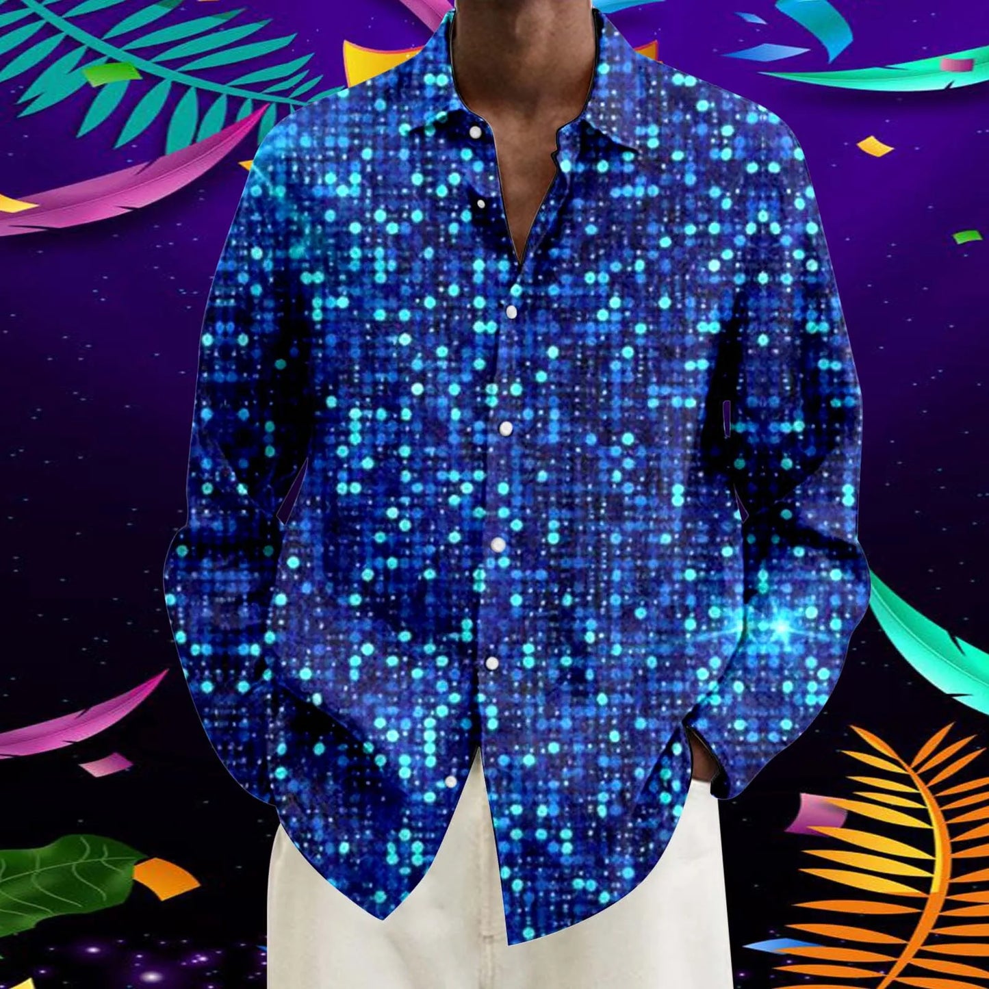 New Fashion Men's Mardi Gras Shirt