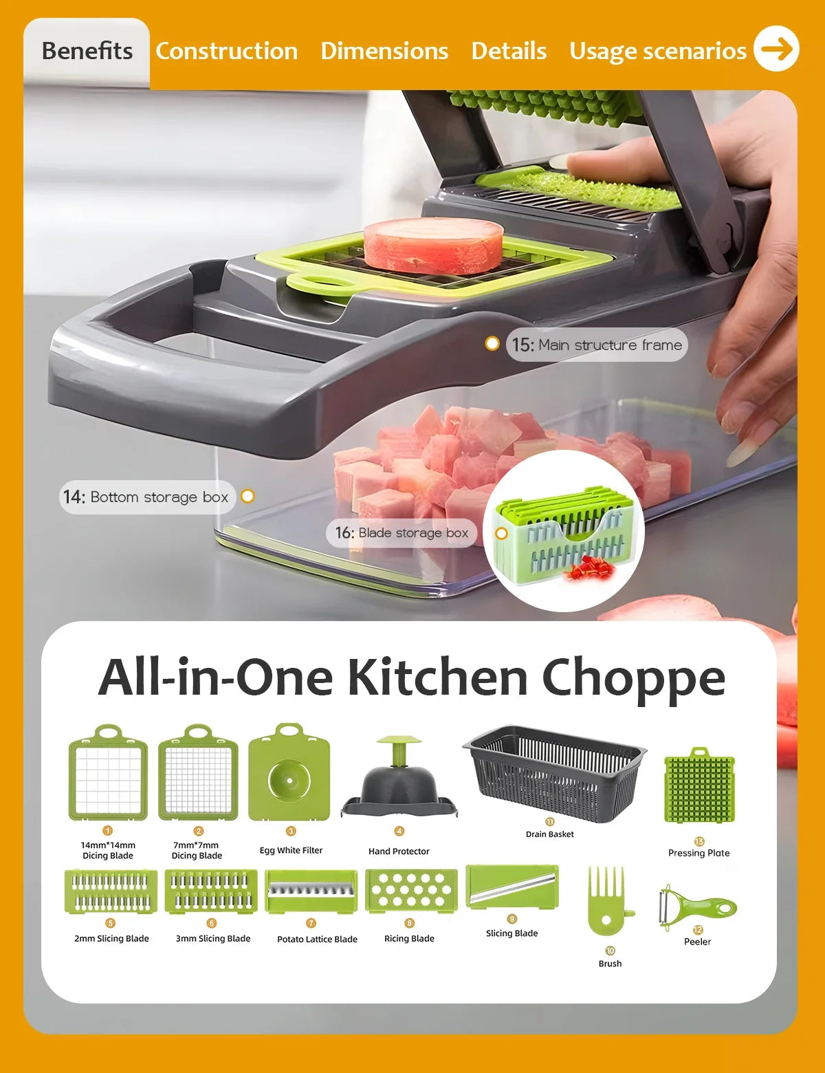 Multifunctional Vegetable Chopper