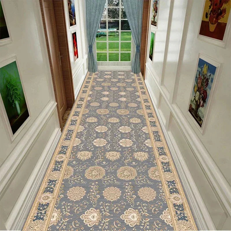 European Luxury Hall Corridor Carpet Non-slip Washable