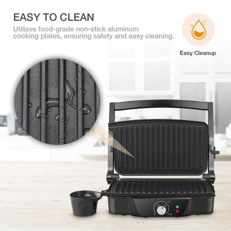 2024 Household Mini Steak Machine Hamburger Fried Egg Sandwich Maker Non Stick Surface Grill Toaster EU Plug