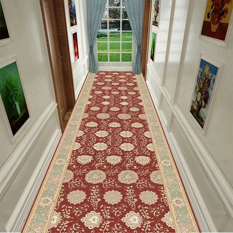 European Luxury Hall Corridor Carpet Non-slip Washable