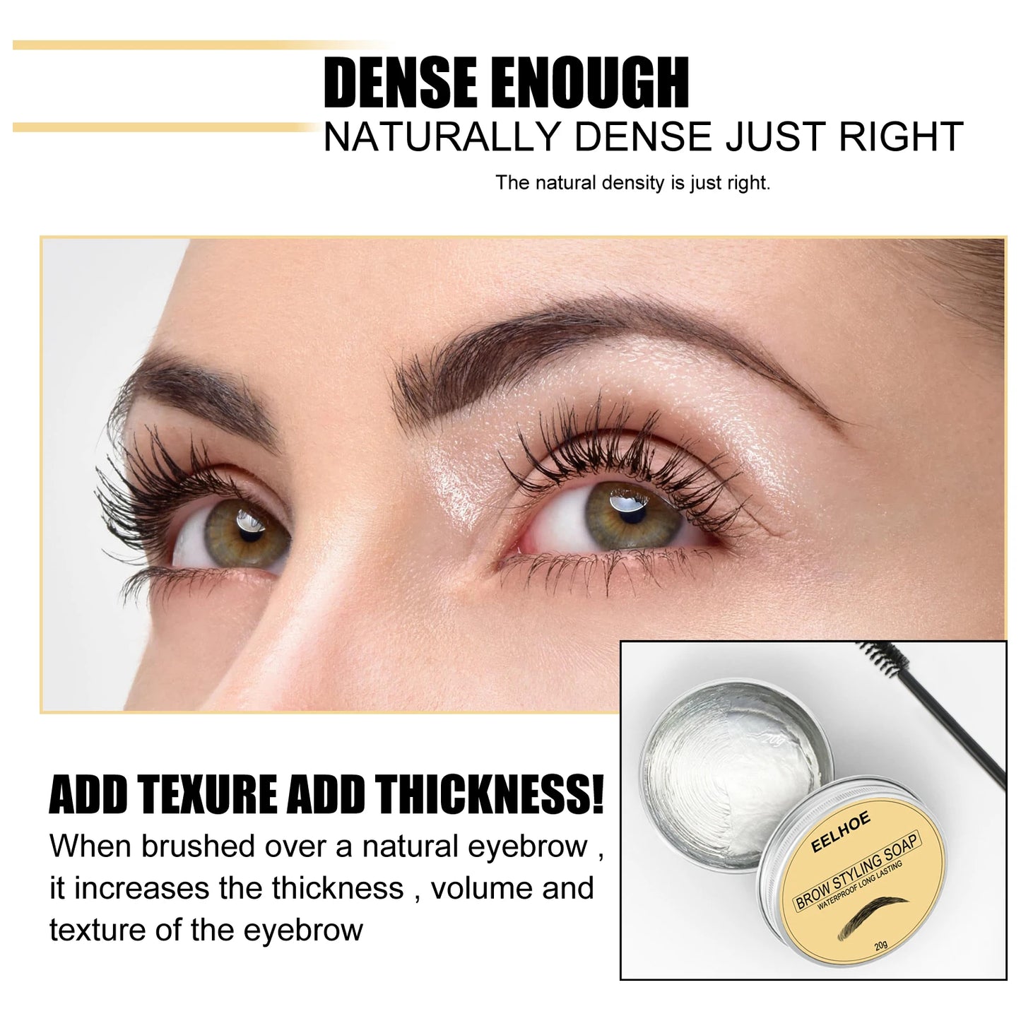 EELHOE Transparent Pomade Eyebrow Styling Soap Gel Wax