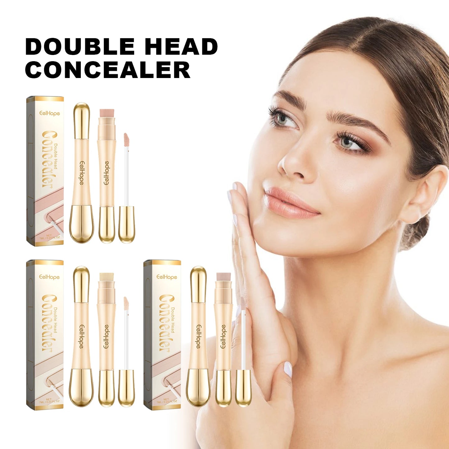 EELHOE Double Head Concealer Cover Acne Spot Highlighter