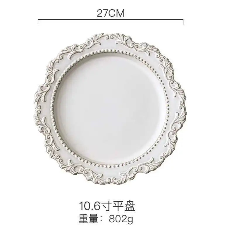 Vintage Embossed Palace Style Ceramic Tableware