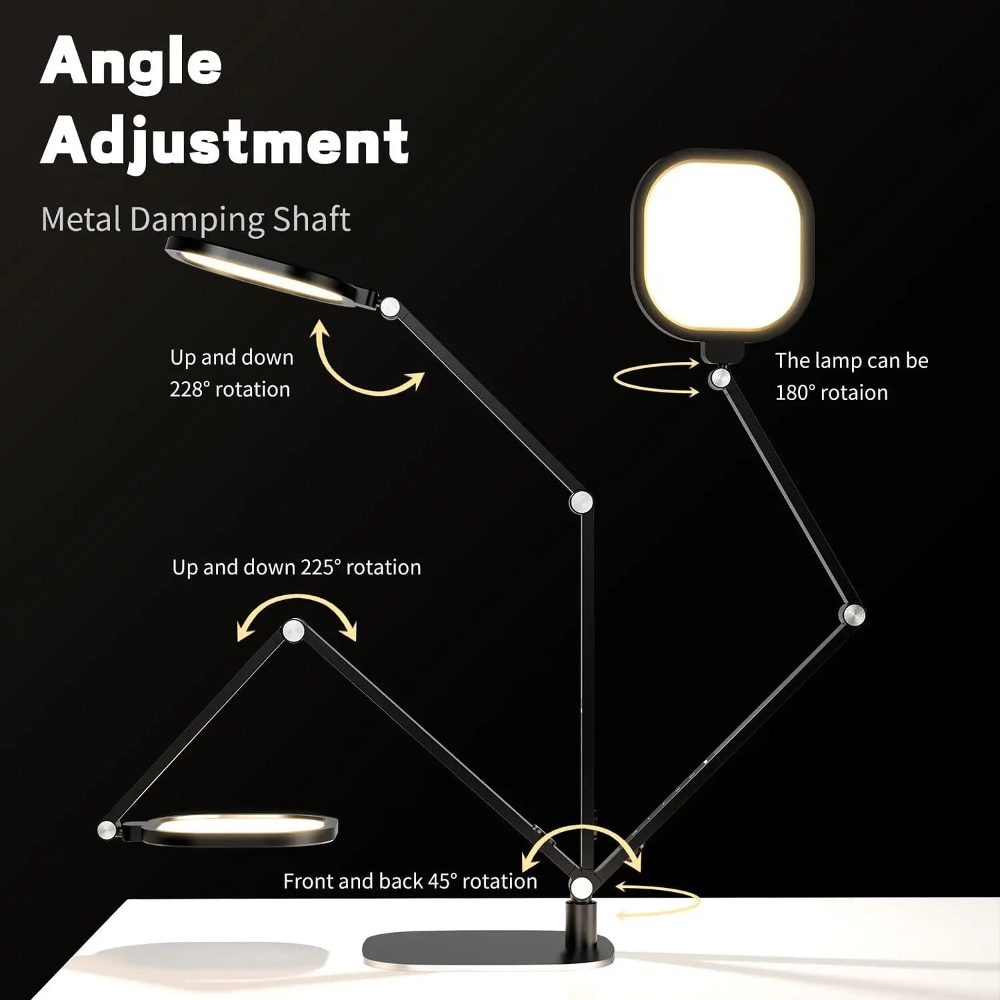 LED Desk Lamp for Home Office Desk Light for Video Calls 3 Color Temperature 10 Brightness Computer Light Dimmable Led Desk L