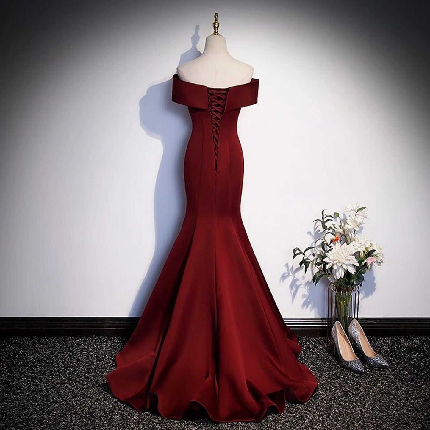 One Shoulder Trumpet Long Dress