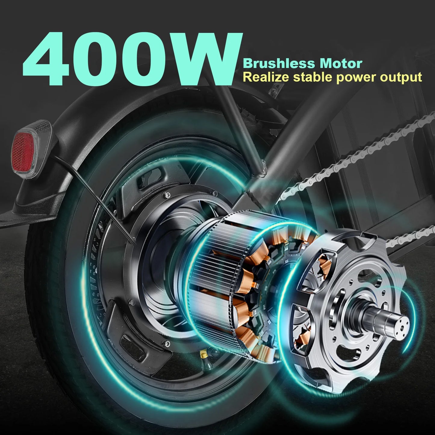 400W motor adult electric bicycle, foldable