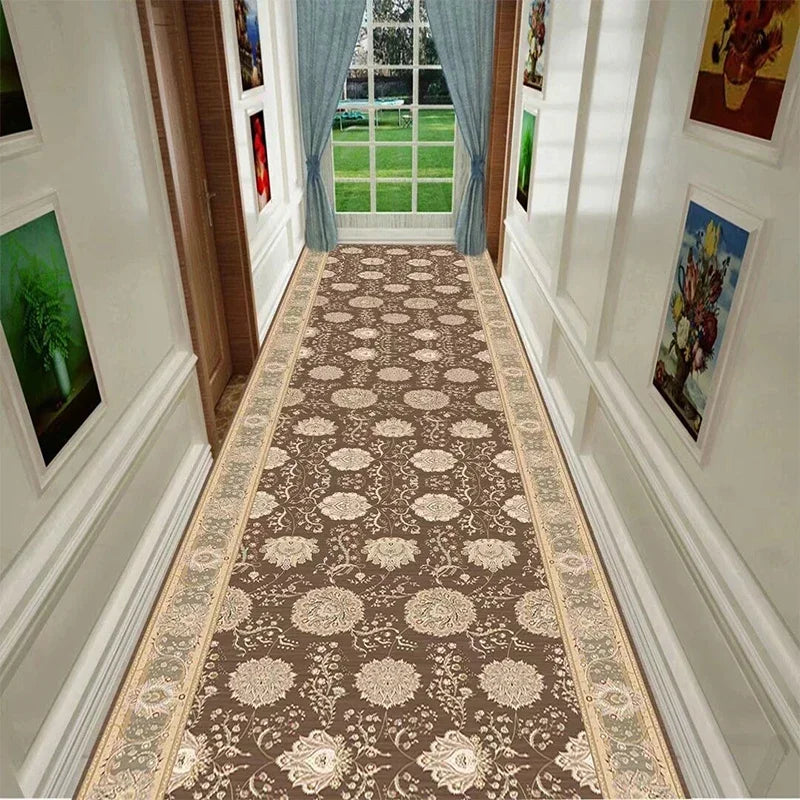European Luxury Hall Corridor Carpet Non-slip Washable