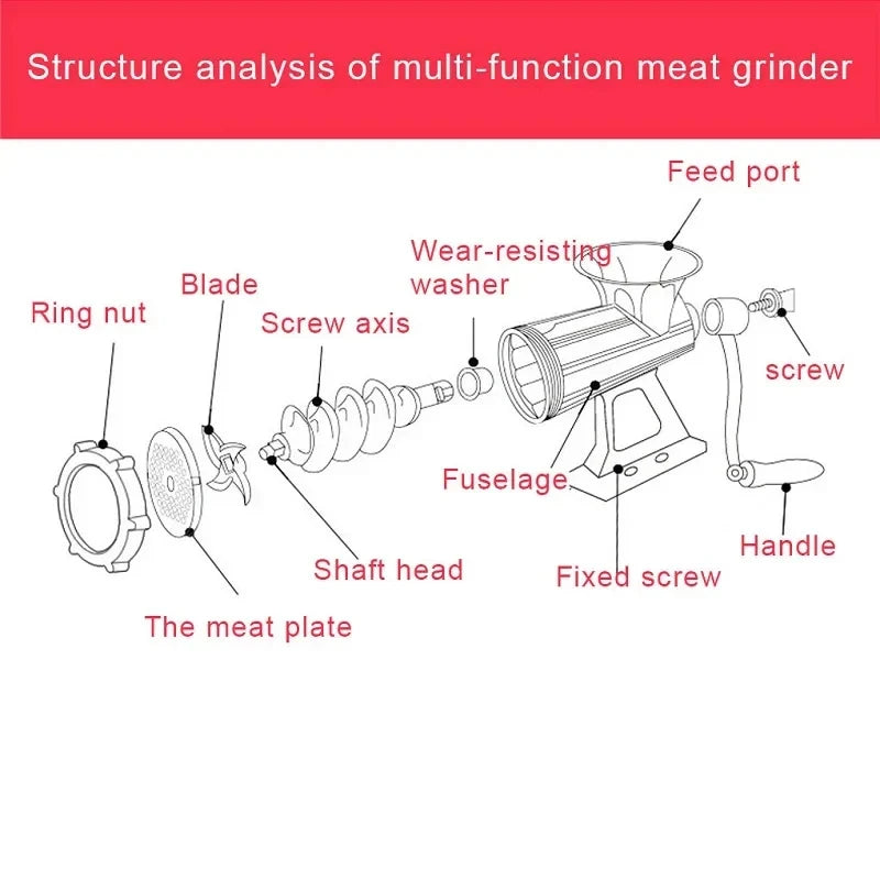 Meat Grinder Stainless Steel Sausage Filling Machine