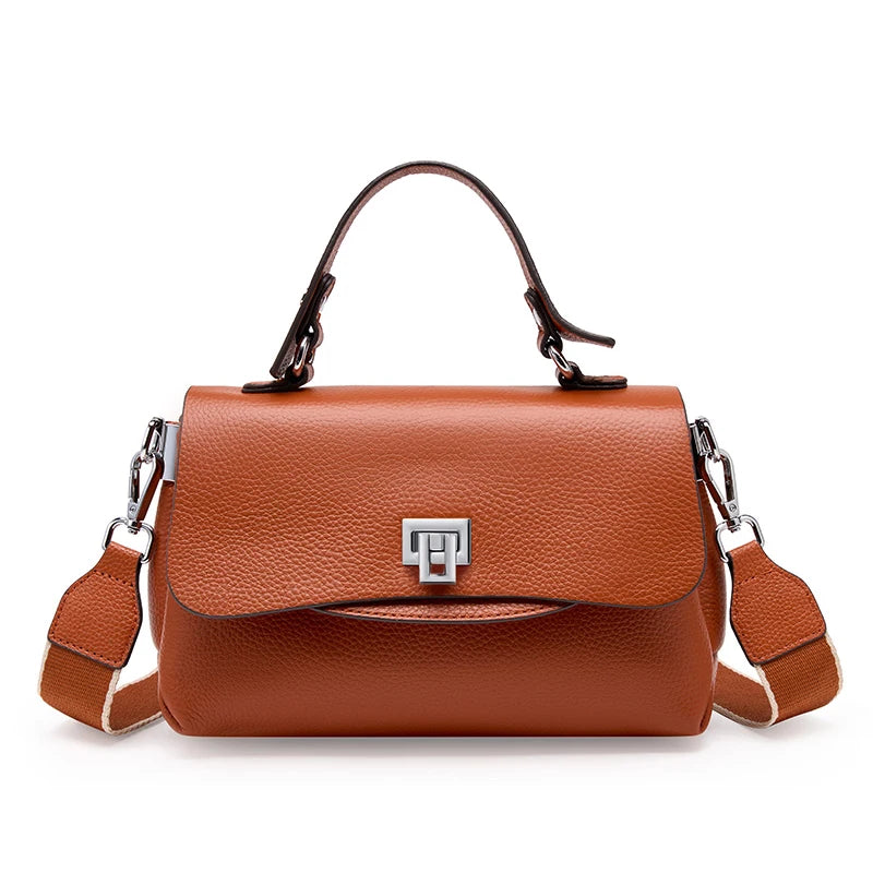 Zency Genuine Leather Top-handle Bag For Women