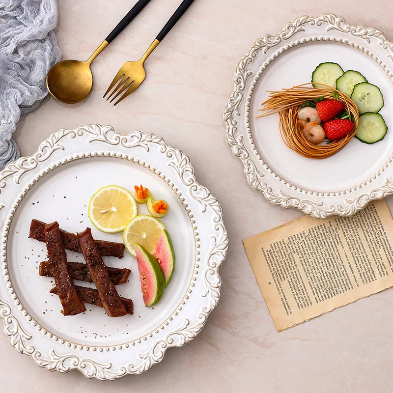 Vintage Embossed Palace Style Ceramic Tableware