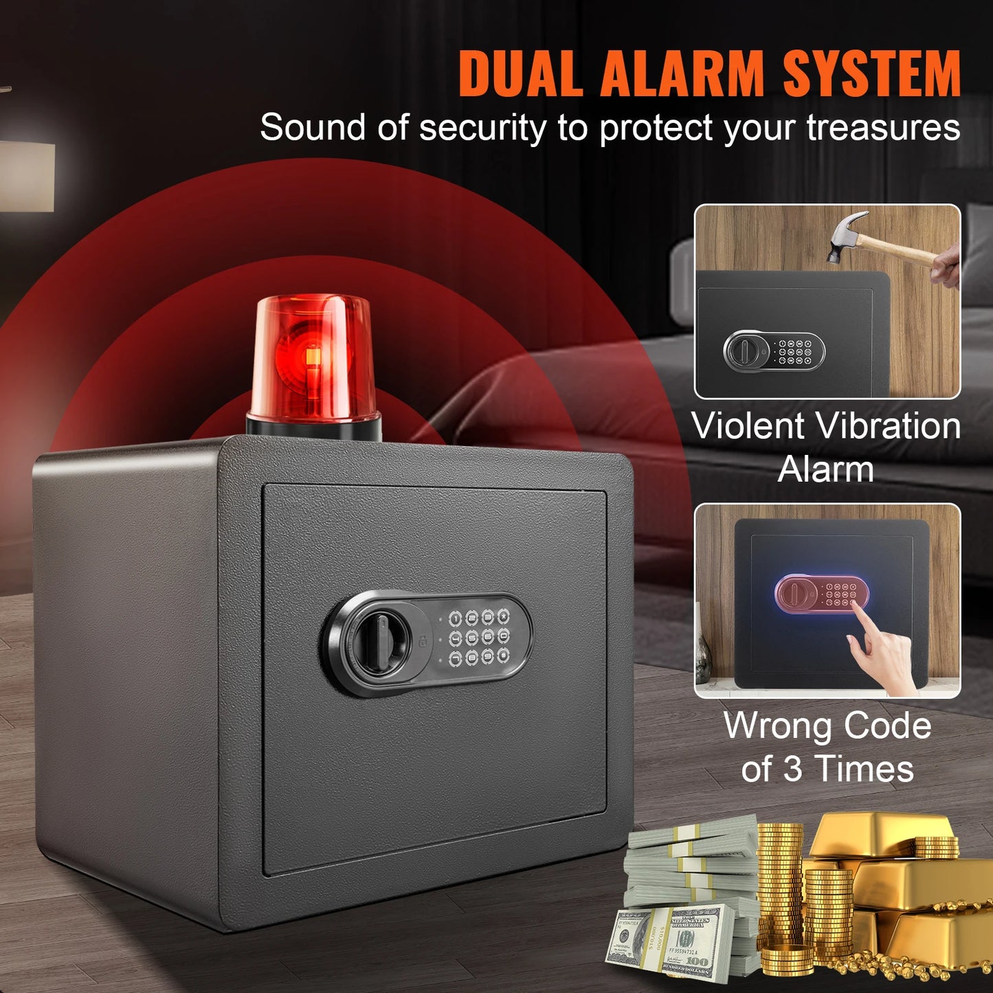VEVOR 1.2/0.5 Cubbic Fit Electronic Safe Deposit Box