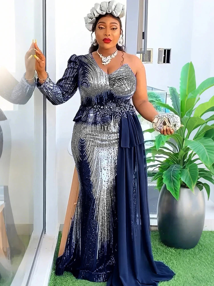 ElegLuxury Party Evening Dresses Sequin Mermaid Gown