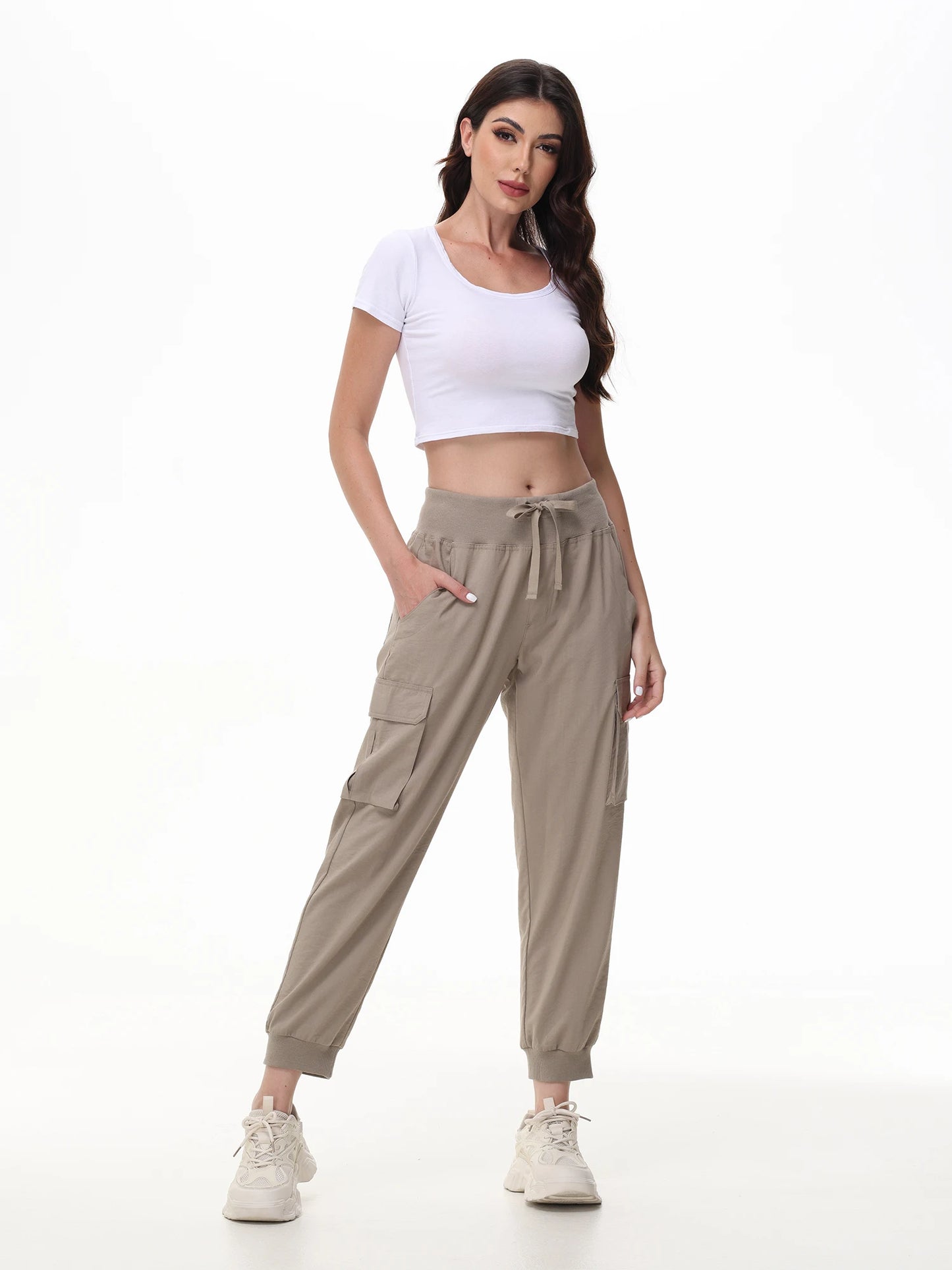 Summer Women's Cropped Jogger Pants,